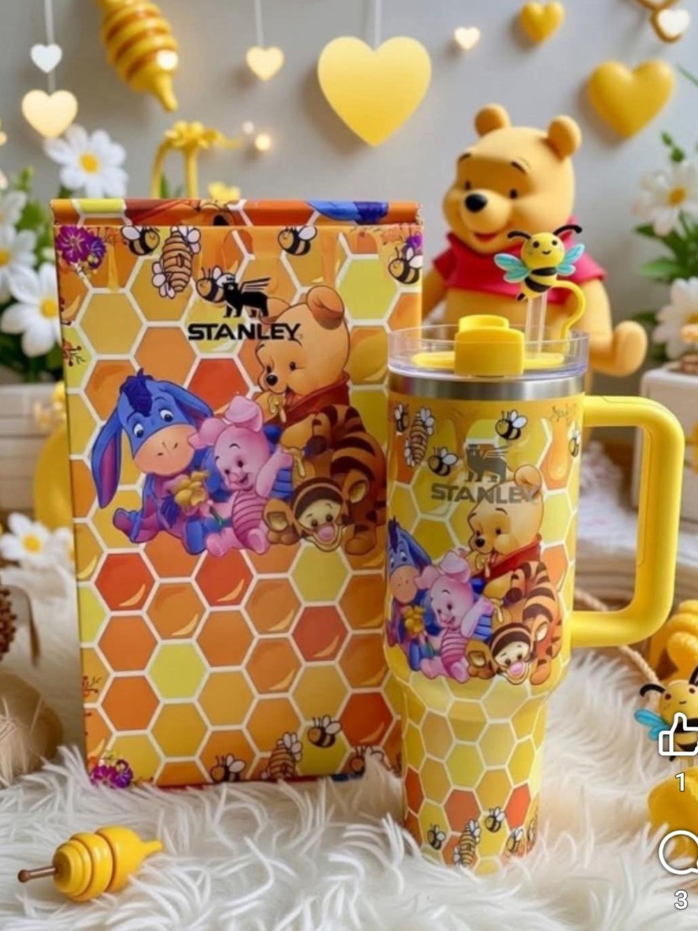 New 40 Oz Stanley Honeycomb Winnie the Pooh Tumbler